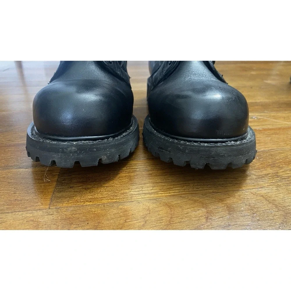 Vintage US Military Vibram Field Combat Boots Black Leather Size 8 W Insulated